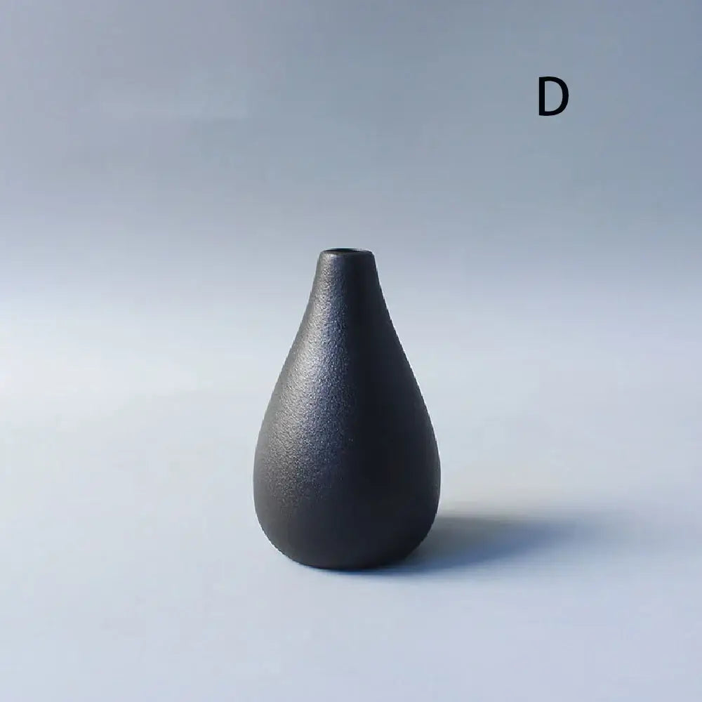 Black Ceramic Japanese Vase