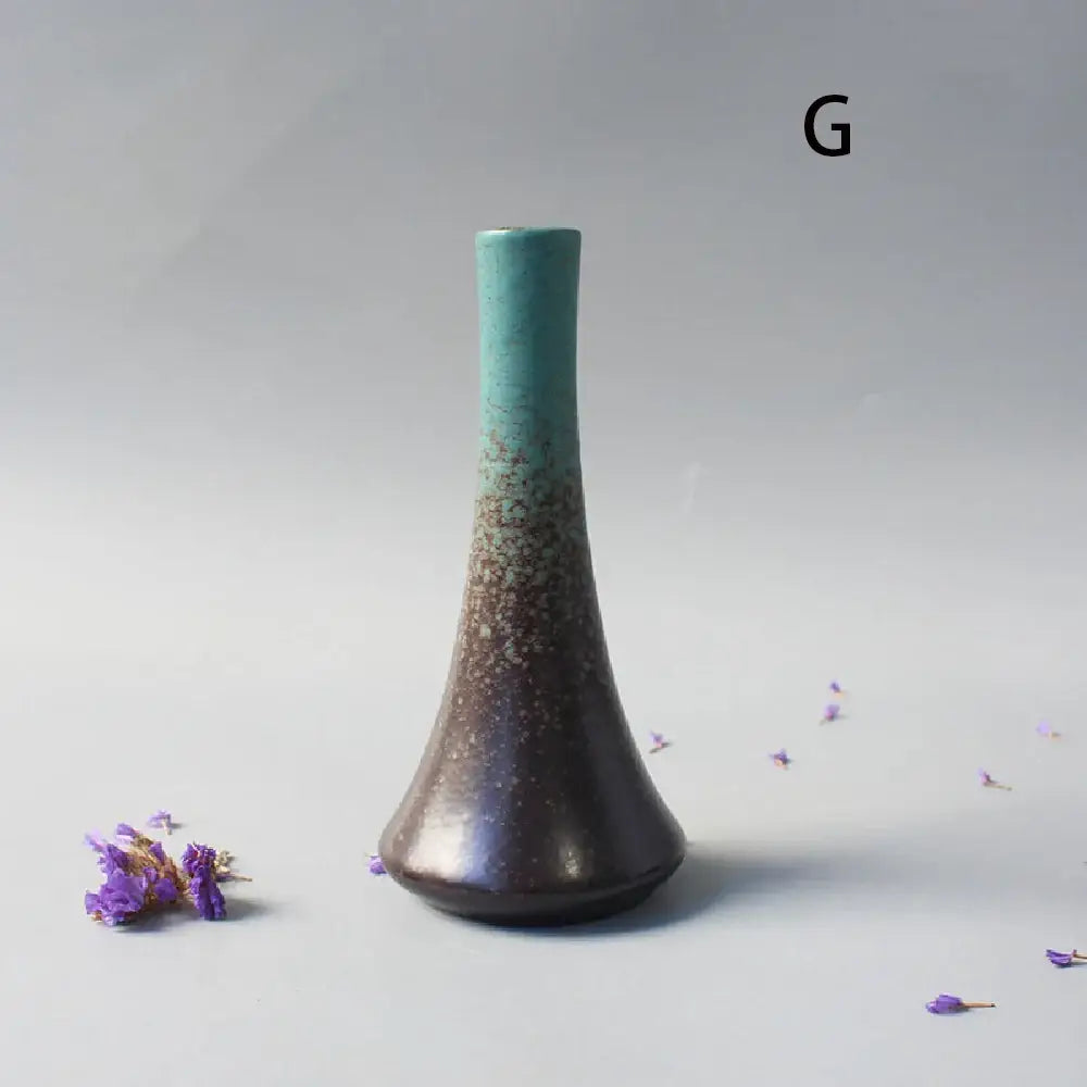 Black Ceramic Japanese Vase
