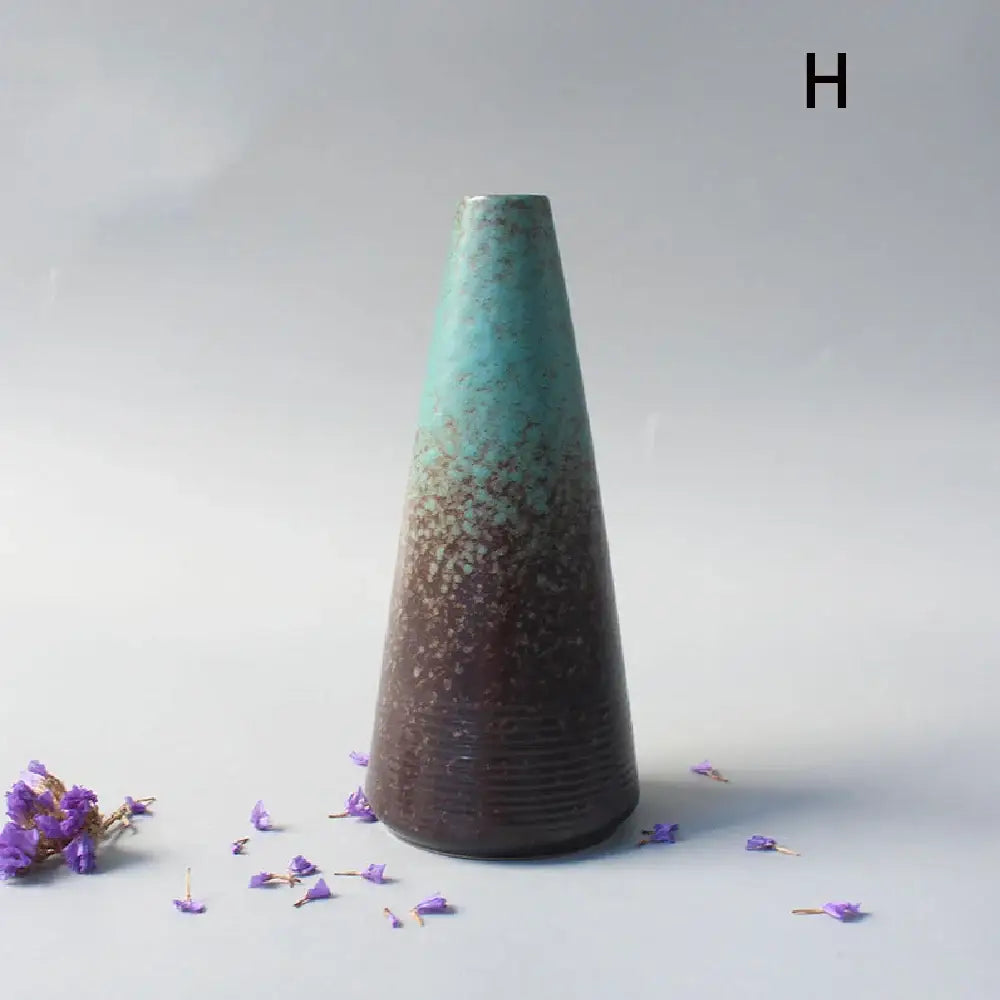 Black Ceramic Japanese Vase