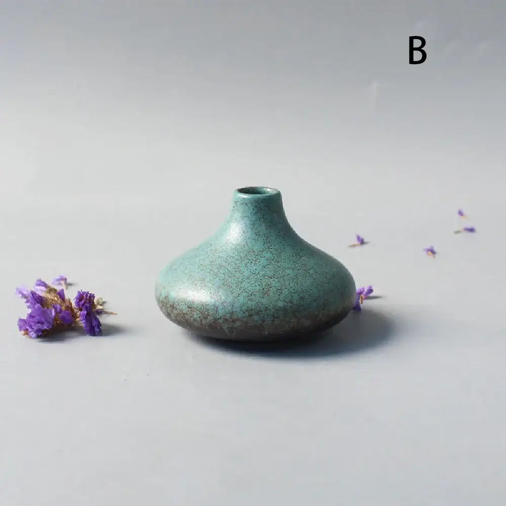 Black Ceramic Japanese Vase