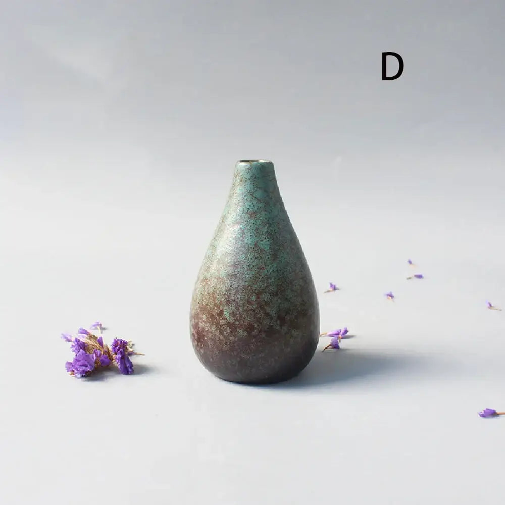Black Ceramic Japanese Vase