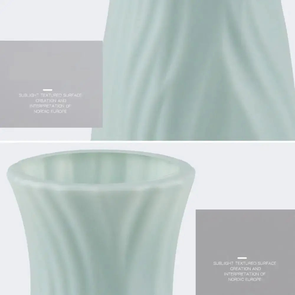 Wavy Plastic Vase Trio
