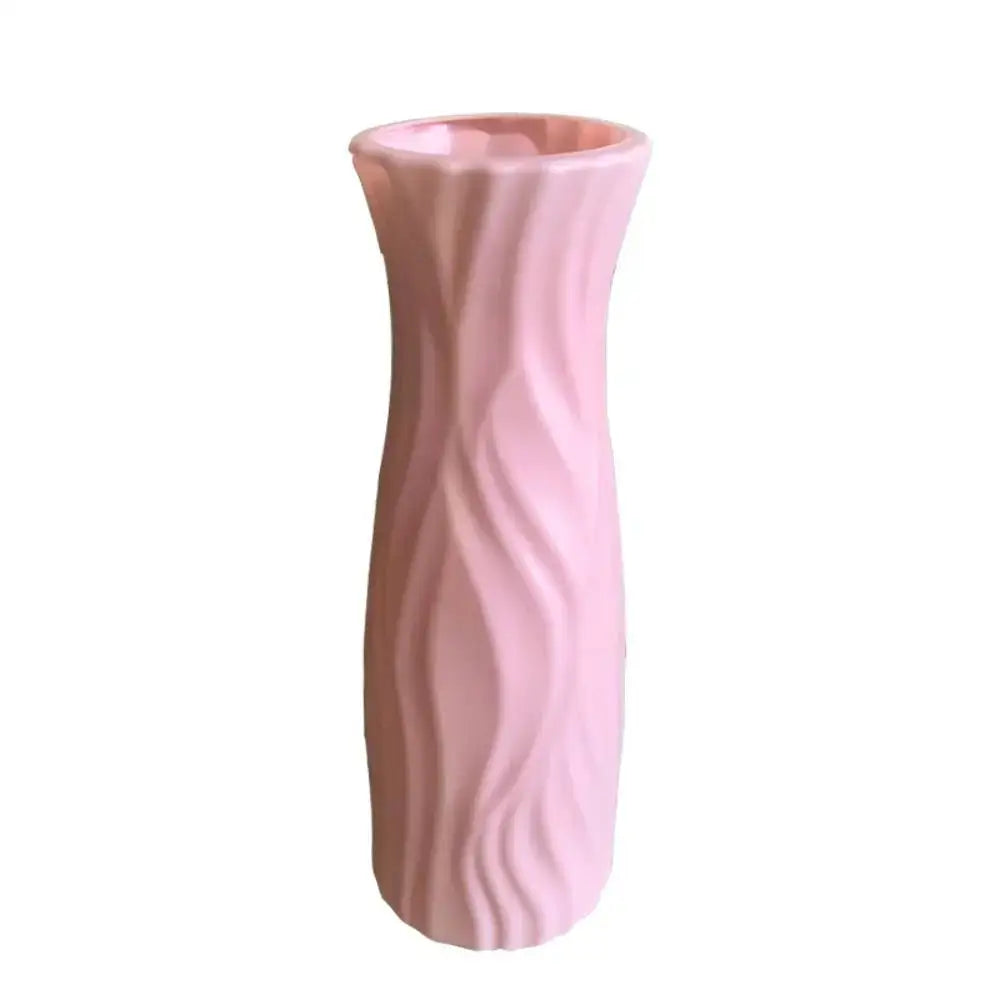 Wavy Plastic Vase Trio