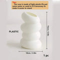 White Spiral Ceramic Vase