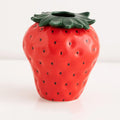 Red Ceramic Strawberry Vase