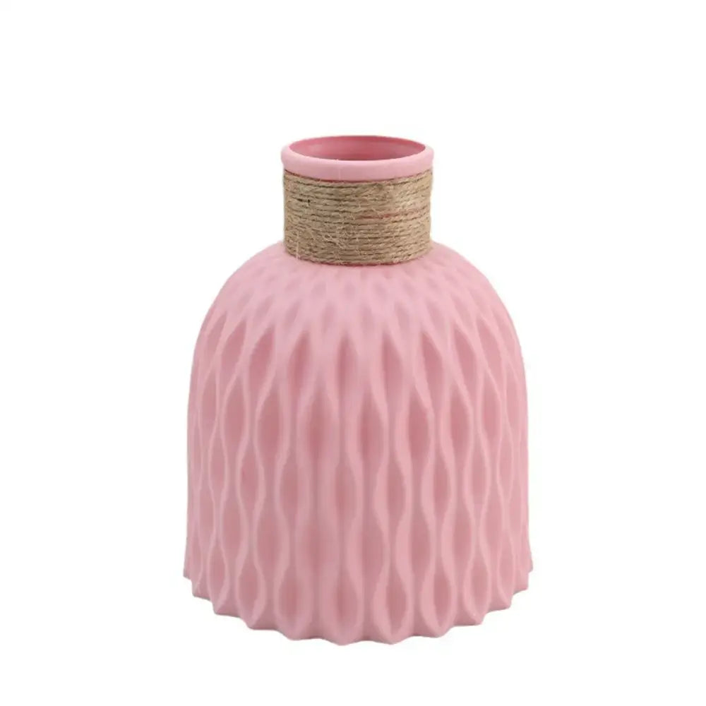 Gray Ripple Plastic Vase