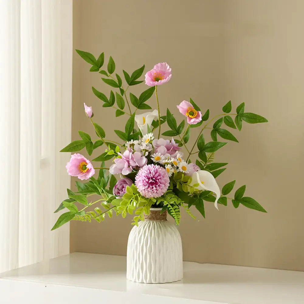 Gray Ripple Plastic Vase
