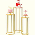 Gold Hexagonal Vase Set